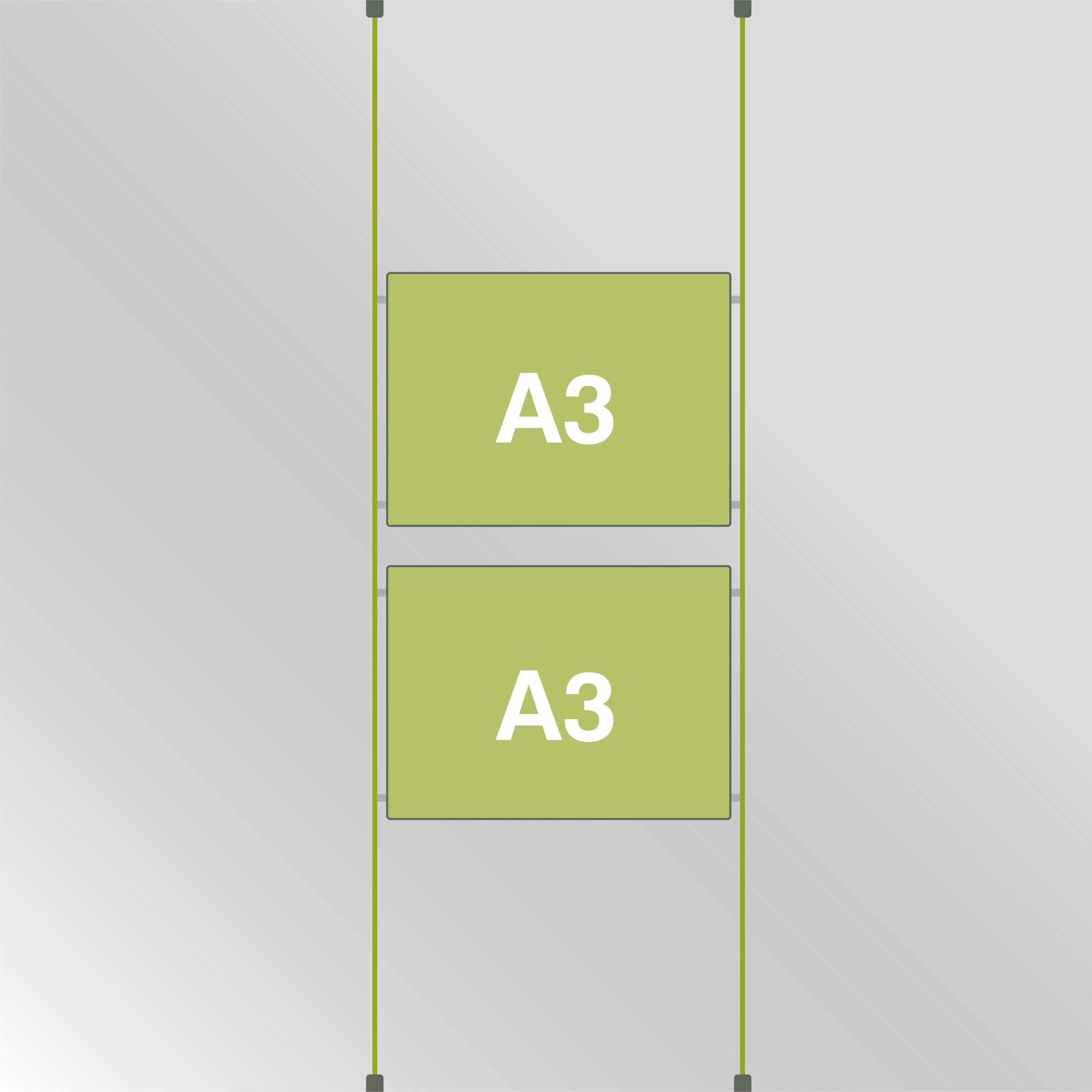 3 X A4 Wire Cable Kit Acrylic Poster Holders For Window Displays – Estate Agent Sign