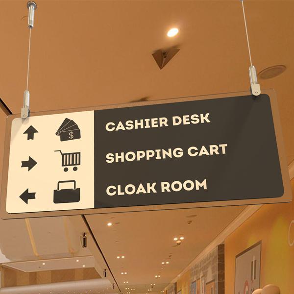 Hanging Sign Rack Suspended Ceiling Fixings For Hanging Signs | Shelly Lighting